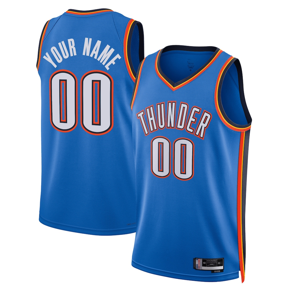 Crovyle Custom OC.Thunder Blue  Fast Break Stitched Jerseys- Statement Edition