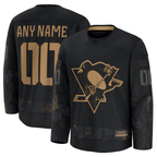 Crovyle Custom P.Penguins Black 2024 Military Appreciation Jerseys
