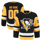 Crovyle Custom P.Penguins Black Home Authentic Pro Jerseys