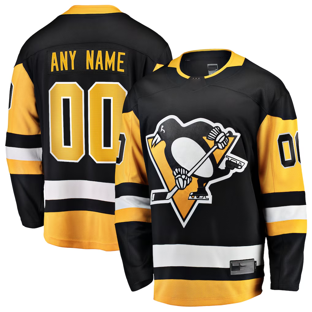Crovyle Custom P.Penguins Black Home Breakaway Jerseys