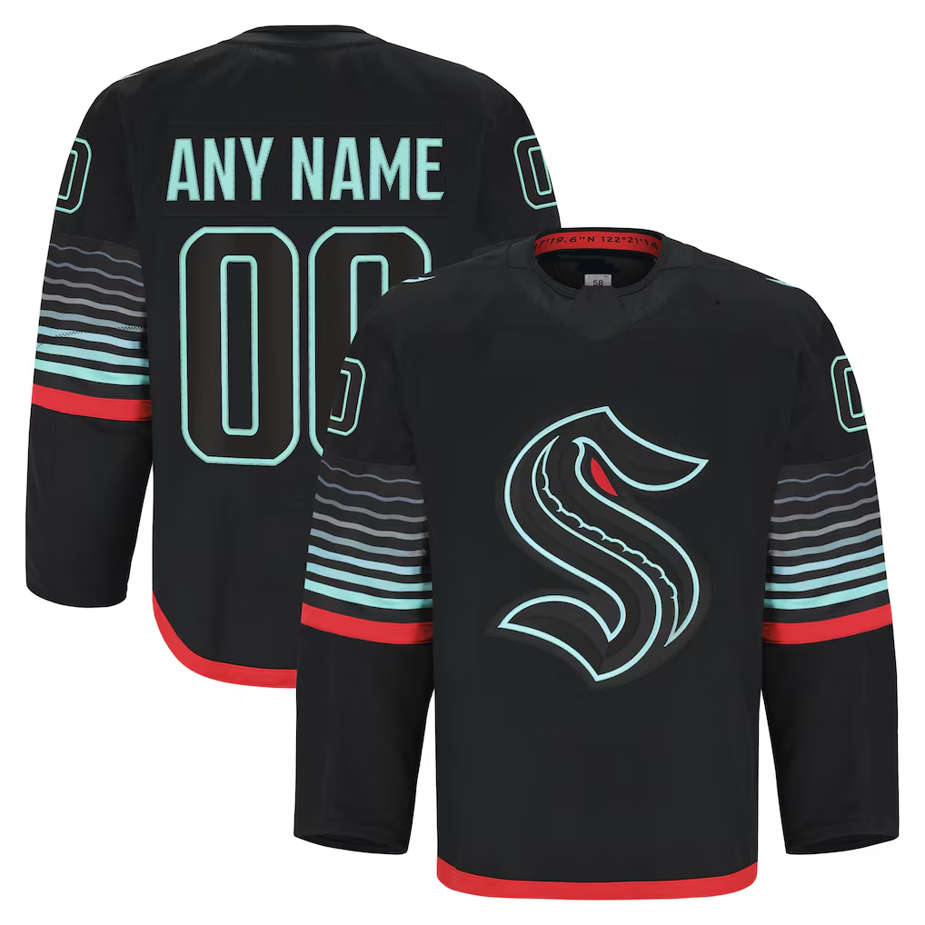 Crovyle Custom S.Kraken Black Alternate Authentic Pro Jerseys