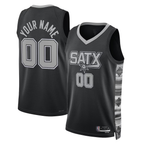 Crovyle Custom SA.Spurs Black 2022-2023 Swingman Jerseys - Statement Edition