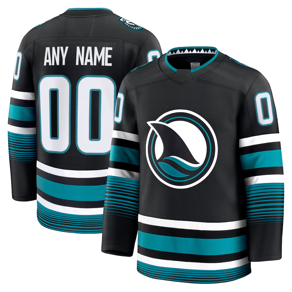 Crovyle Custom S.Jose Sharks Black Alternate Premium Jerseys
