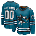 Crovyle Custom S.Jose Sharks Teal Home Breakaway Jerseys