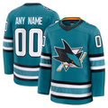 Crovyle Custom S.Jose Sharks Teal Home Premium Jerseys