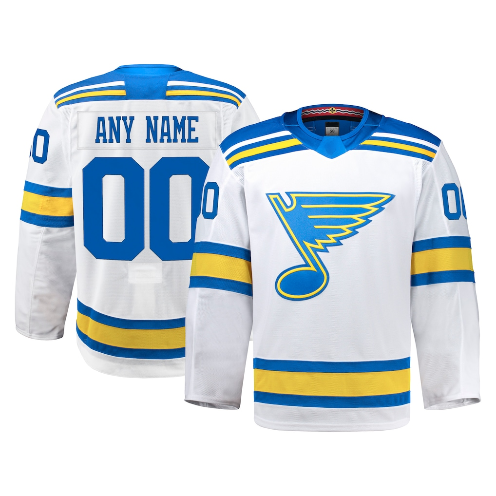 Crovyle Custom St.L.Blues White Away Authentic Pro Jerseys