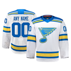 Crovyle Custom St.L.Blues White Away Authentic Pro Jerseys