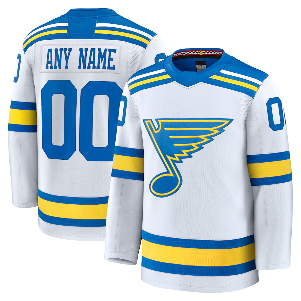 Crovyle Custom St.L.Blues White Away Premium Jerseys