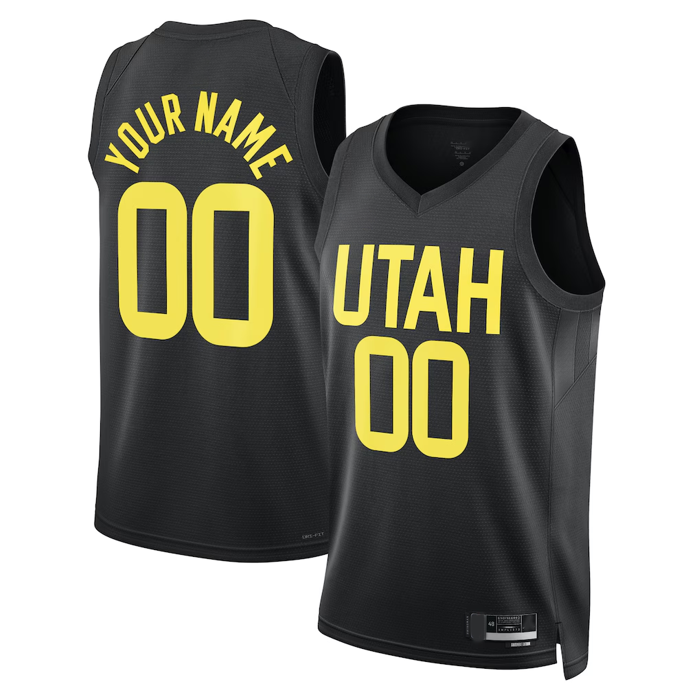 Crovyle Custom U.Jazz Black 2022-2023 Swingman Jerseys- Statement Edition