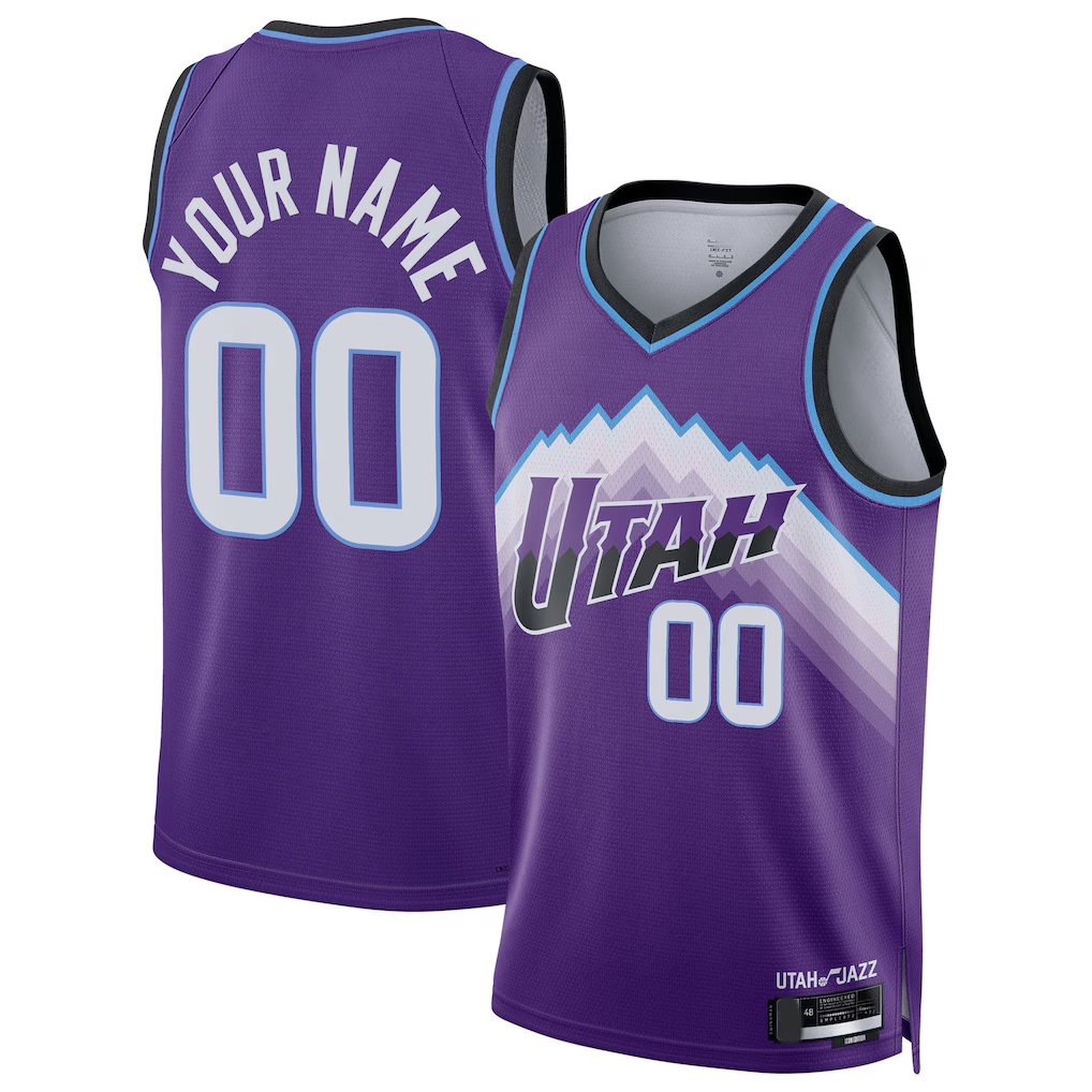 Crovyle Custom U.Jazz Purple Swingman Jerseys - Icon Edition