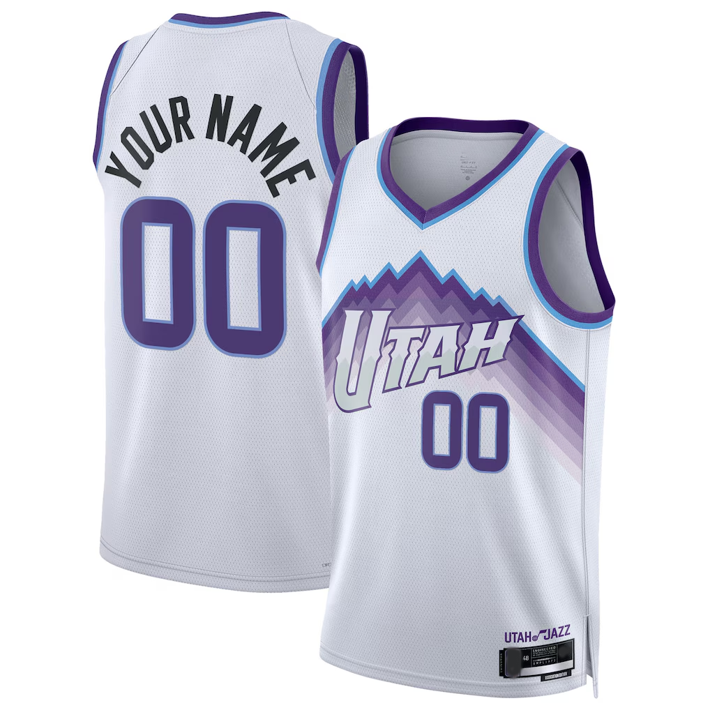Crovyle Custom U.Jazz White Swingman Jerseys - Association Edition