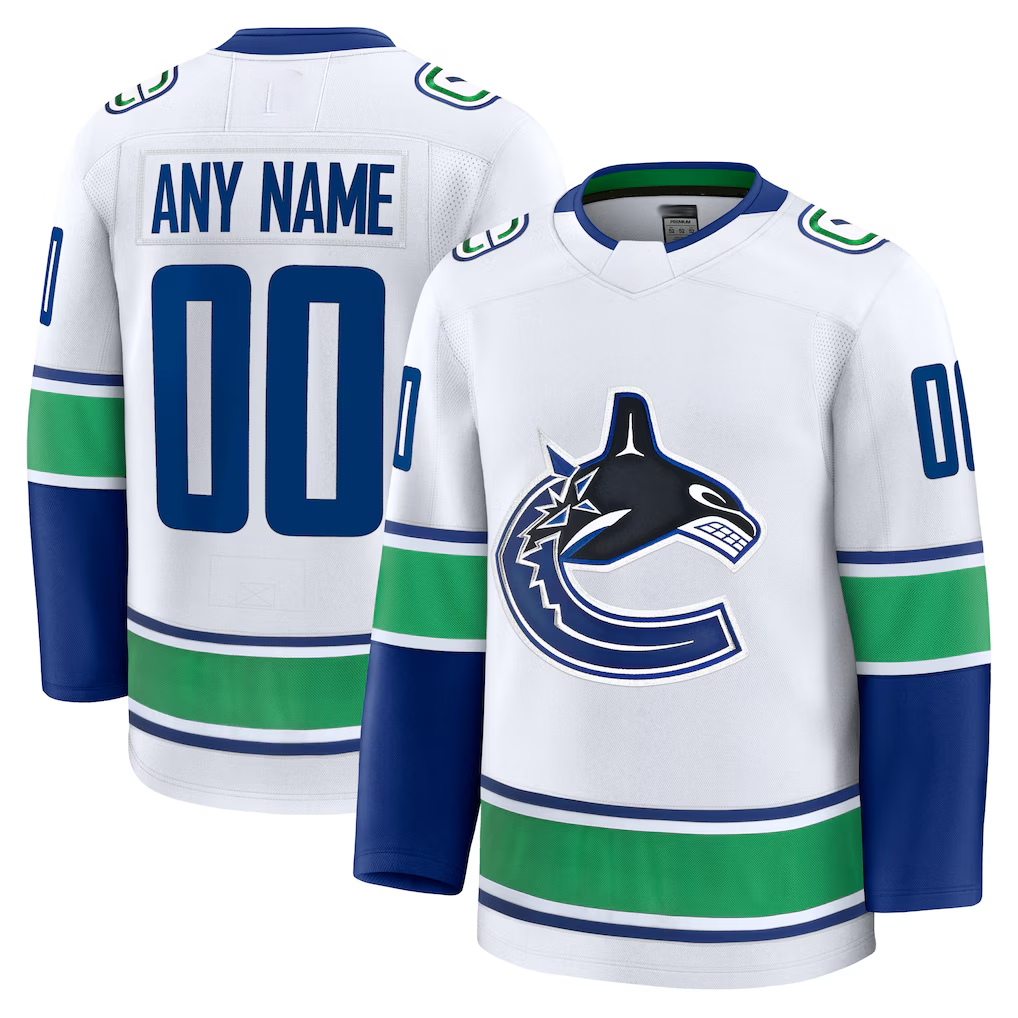 Crovyle Custom V.Canucks White Away Premium Jerseys