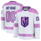 Crovyle Custom V.Golden Knights White 2024 Hockey Fights Cancer Practice Jerseys