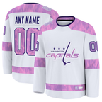 Crovyle Custom W.Capitals White 2024 Hockey Fights Cancer Practice Jerseys
