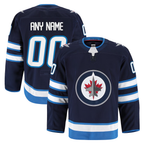 Crovyle Custom W.Jets Navy Home Authentic Pro Jerseys