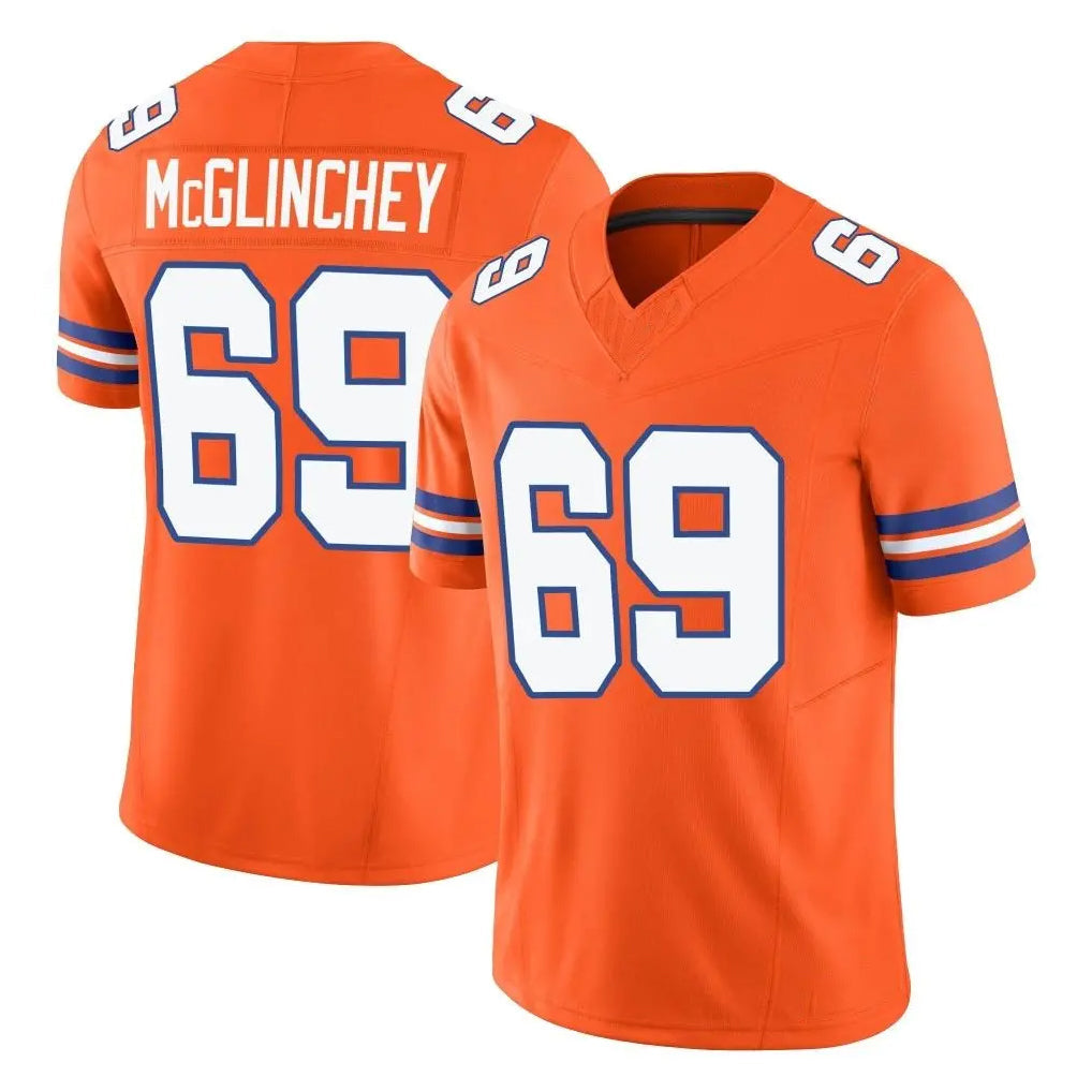 Crovyle D.Broncos #69 Mike McGlinchey Player Orange Limited Alternate Vapor F.U.S.E. Throwback Game Stitched Jerseys