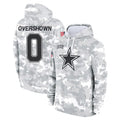 Crovyle D.Cowboys #0 DeMarvion Overshown Player Arctic Camo Salute to Service Hoodies Limited Game Stitched Jerseys