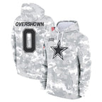 Crovyle D.Cowboys #0 DeMarvion Overshown Player Arctic Camo Salute to Service Hoodies Limited Game Stitched Jerseys