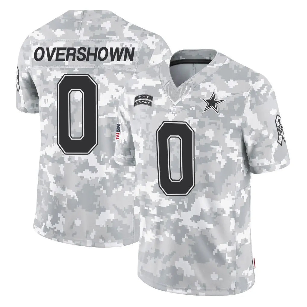 Crovyle D.Cowboys #0 DeMarvion Overshown Player Arctic Camo Salute to Service Limited Home Game Stitched Jerseys