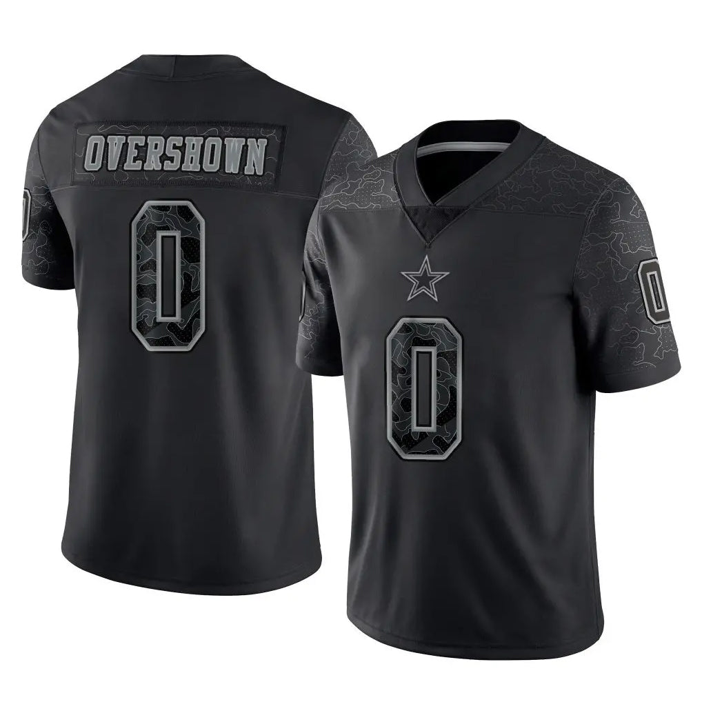 Crovyle D.Cowboys #0 DeMarvion Overshown Player Black Limited Reflective Home Game Stitched Jerseys