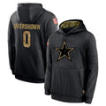 Crovyle D.Cowboys #0 DeMarvion Overshown Player Black Salute to Service Pullover Hoodies Limited Stitched Jerseys
