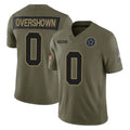 Crovyle D.Cowboys #0 DeMarvion Overshown Player Olive 2025 Salute to Service Limited Home Game Stitched Jerseys