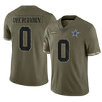 Crovyle D.Cowboys #0 DeMarvion Overshown Player Olive Salute to Service Limited Game Stitched Jerseys