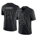 Crovyle D.Cowboys #13 Caleb Downs Player Black Limited Reflective Home Game Stitched Jerseys