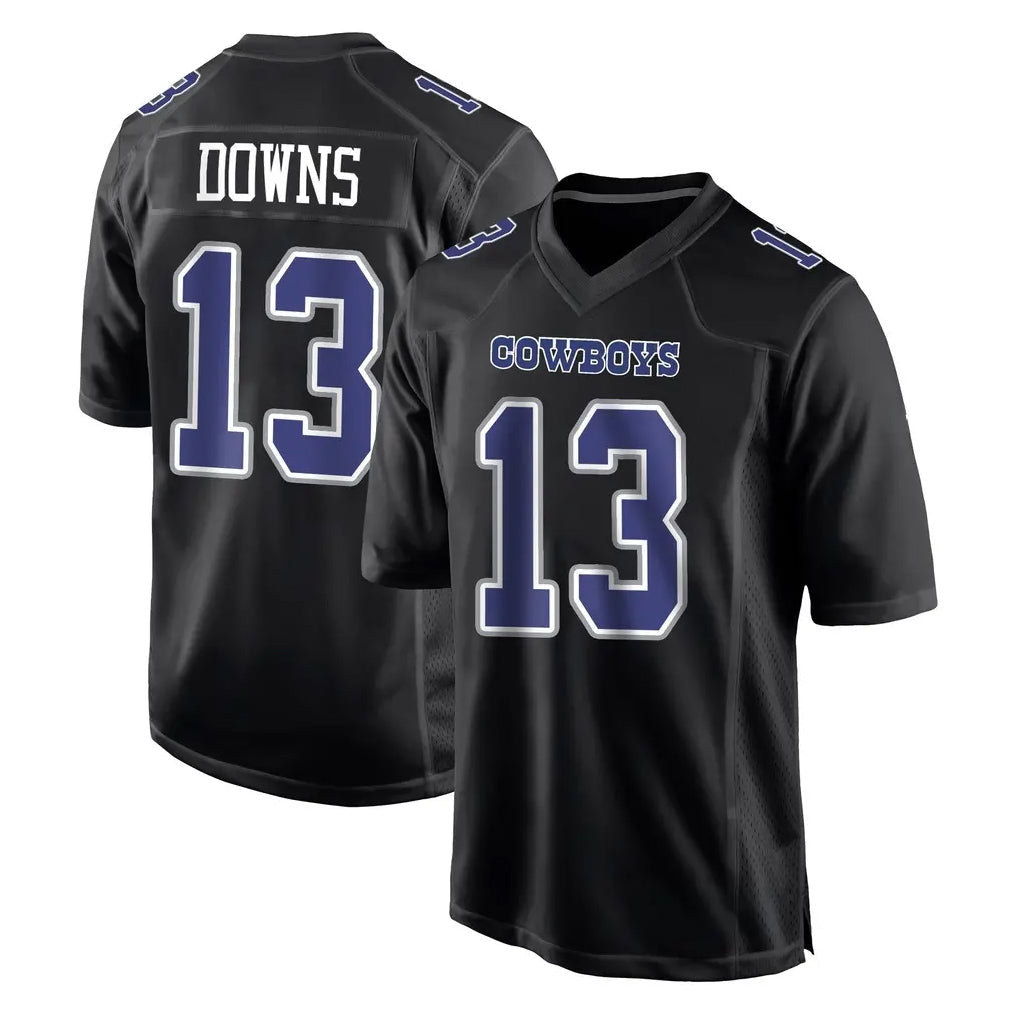 Crovyle D.Cowboys #13 Caleb Downs Player Carbon Black Fashion Home Game Stitched Jerseys