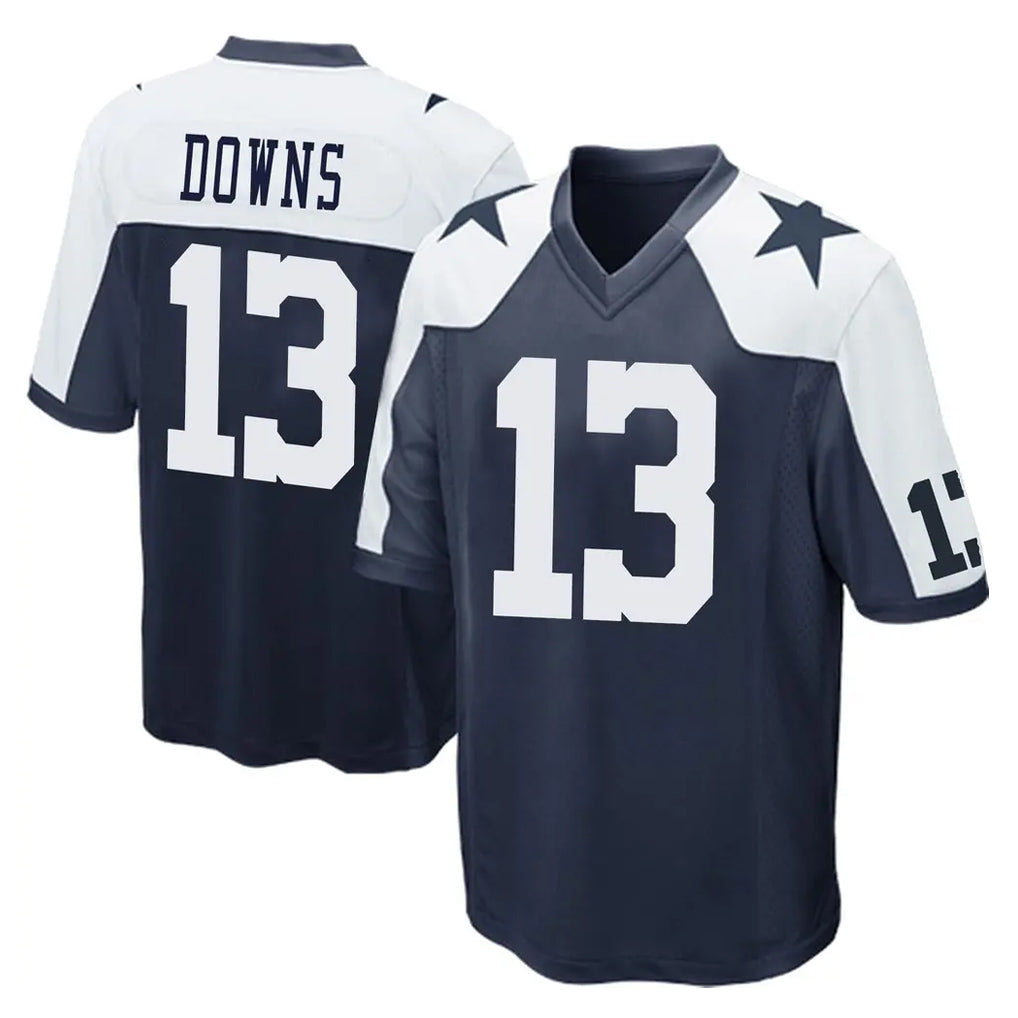 Crovyle D.Cowboys #13 Caleb Downs Player Navy-White Alternate Home Game Stitched Jerseys