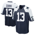 Crovyle D.Cowboys #13 Caleb Downs Player Navy-White Alternate Home Game Stitched Jerseys