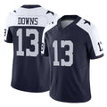 Crovyle D.Cowboys #13 Caleb Downs Player Navy-White Limited Alternate Vapor F.U.S.E. Home Game Stitched Jerseys