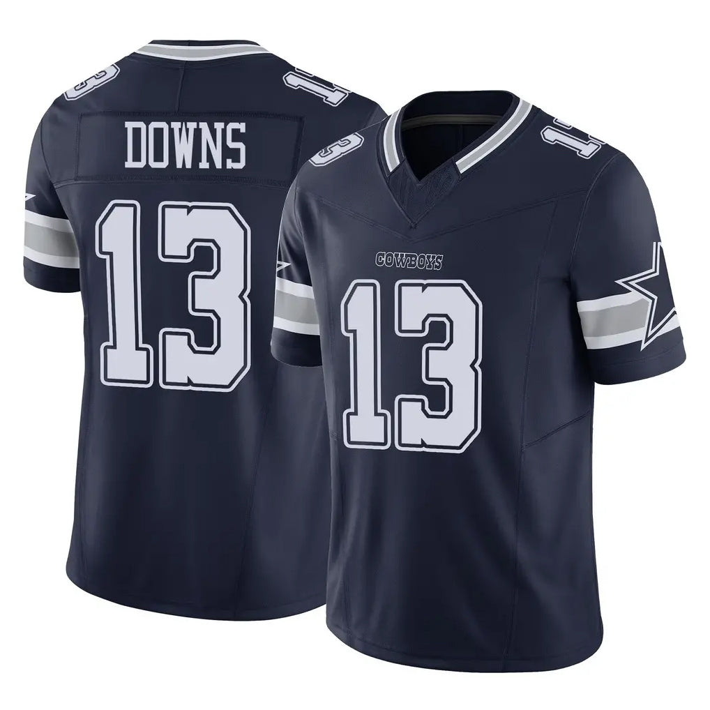 Crovyle D.Cowboys #13 Caleb Downs Player Navy Limited Vapor F.U.S.E. Home Game Stitched Jerseys