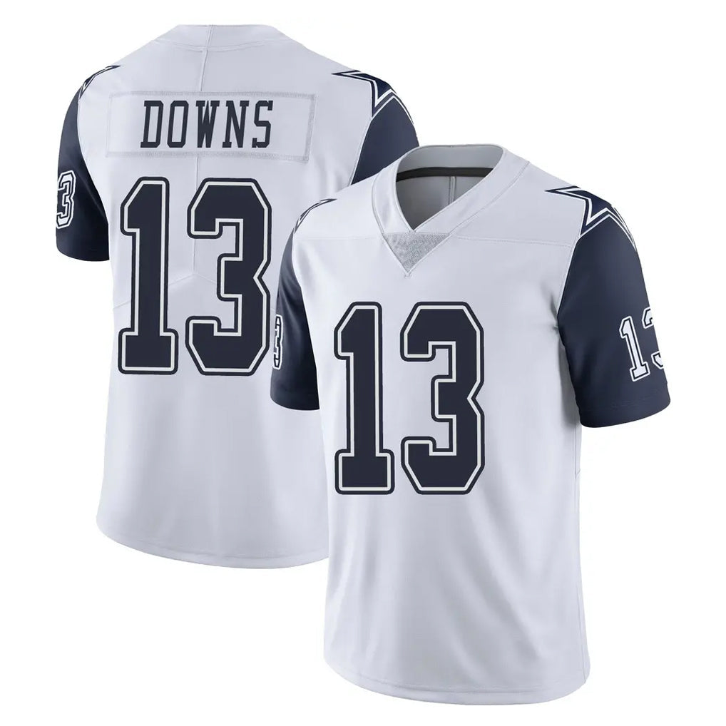 Crovyle D.Cowboys #13 Caleb Downs Player White-Navy Limited Color Rush Vapor Untouchable Home Game Stitched Jerseys