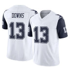 Crovyle D.Cowboys #13 Caleb Downs Player White-Navy Limited Vapor F.U.S.E. Home Game Stitched Jerseys