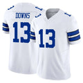 Crovyle D.Cowboys #13 Caleb Downs Player White Limited Vapor F.U.S.E. Home Game Stitched Jerseys