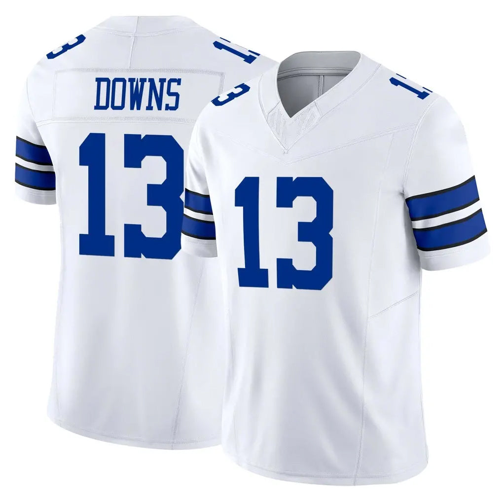 Crovyle D.Cowboys #13 Caleb Downs Player White Limited Vapor F.U.S.E. Home Game Stitched Jerseys