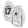 Crovyle D.Cowboys #17 Brandon Aubrey Player Arctic Camo Salute to Service Hoodies Limited Game Stitched Jerseys