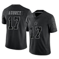 Crovyle D.Cowboys #17 Brandon Aubrey Player Black Limited Reflective Home Game Stitched Jerseys