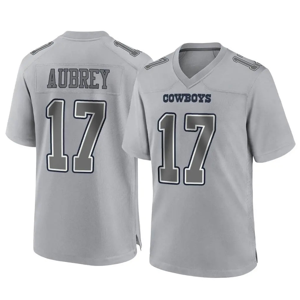 Crovyle D.Cowboys #17 Brandon Aubrey Player Gray Atmosphere Fashion Home Game Stitched Jerseys