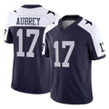 Crovyle D.Cowboys #17 Brandon Aubrey Player Navy-White Limited Alternate Vapor F.U.S.E. Home Game Stitched Jerseys