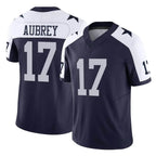 Crovyle D.Cowboys #17 Brandon Aubrey Player Navy-White Limited Alternate Vapor F.U.S.E. Home Game Stitched Jerseys