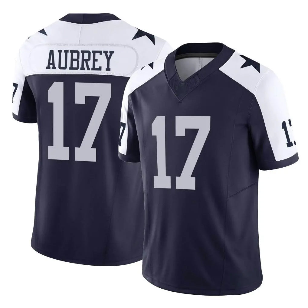 Crovyle D.Cowboys #17 Brandon Aubrey Player Navy-White Limited Alternate Vapor F.U.S.E. Home Game Stitched Jerseys