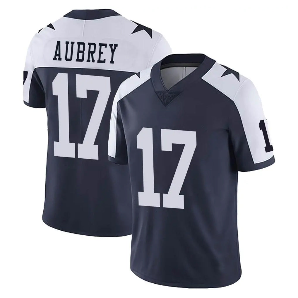 Crovyle D.Cowboys #17 Brandon Aubrey Player Navy-White Limited Alternate Vapor Untouchable Home Game Stitched Jerseys