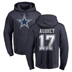Crovyle D.Cowboys #17 Brandon Aubrey Player Navy Pullover Hoodies Limited Stitched Jerseys