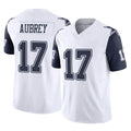 Crovyle D.Cowboys #17 Brandon Aubrey Player White-Navy Limited Vapor F.U.S.E. Home Game Stitched Jerseys