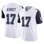 Crovyle D.Cowboys #17 Brandon Aubrey Player White-Navy Limited Vapor F.U.S.E. Home Game Stitched Jerseys