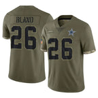 Crovyle D.Cowboys #26 DaRon Bland Player Olive Salute to Service Limited Game Stitched Jerseys