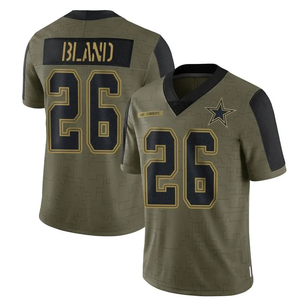 Crovyle D.Cowboys #26 DaRon Bland Player Olive Salute to Service Limited Home Game Stitched Jerseys