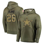 Crovyle D.Cowboys #26 DaRon Bland Player Olive Salute to Service Pullover Hoodies Home Game Stitched Jerseys